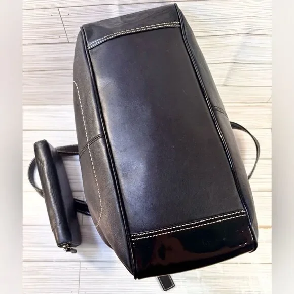 046-Coach:F14887 Laura Leather Tote Bag w/ Patten Leather Trim Bag & Wallet Set - Picture 6 of 11